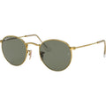 Round Metal RB3447, Gold/Green Polarised Glass Lenses 50 Eye Size