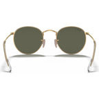 Round Metal RB3447, Matte Gold/Green Polarised Glass Lenses 50 Eye Size