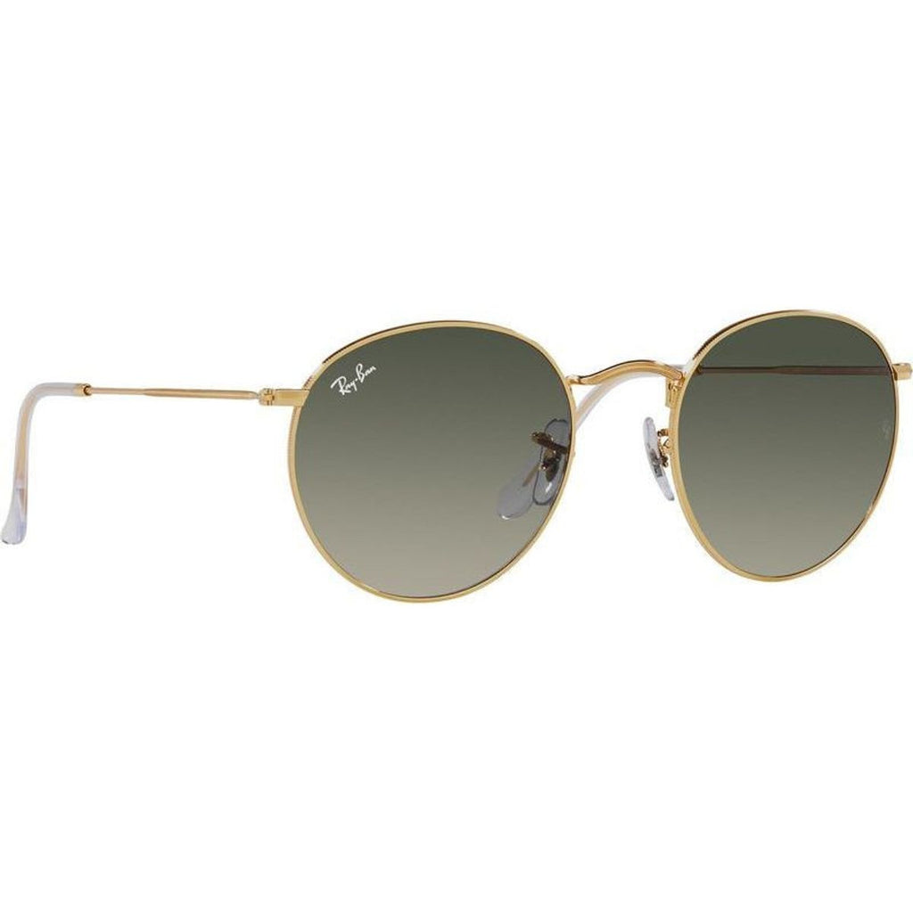 Round Metal RB3447, Gold/Grey Gradient Glass Lenses 53 Eye Size