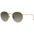 Round Metal RB3447, Gold/Grey Gradient Glass Lenses 53 Eye Size