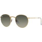Round Metal RB3447, Gold/Grey Gradient Glass Lenses 53 Eye Size