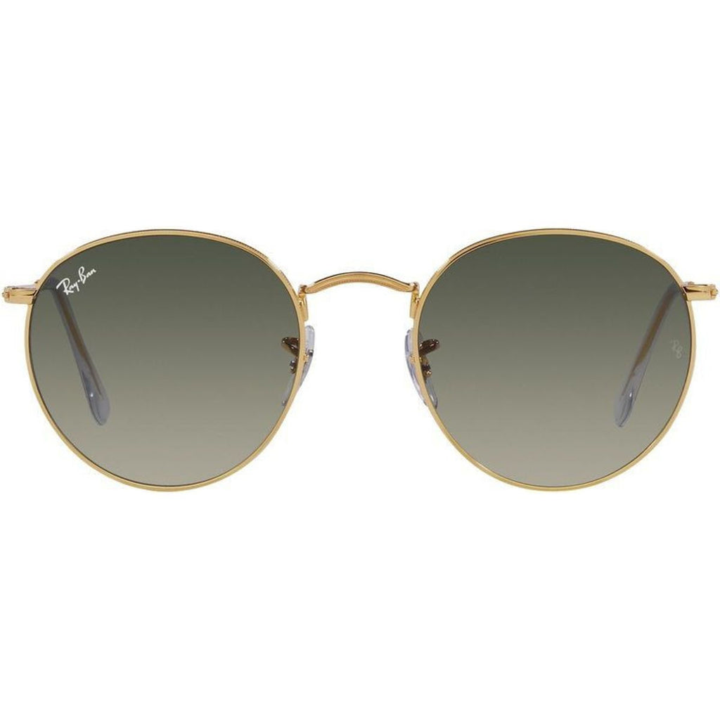 Round Metal RB3447, Gold/Grey Gradient Glass Lenses 53 Eye Size