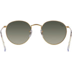 Round Metal RB3447, Gold/Grey Gradient Glass Lenses 53 Eye Size