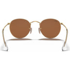 Round Metal RB3447, Gold/Brown Pink Mirror Glass Lenses 50 Eye Size