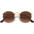 Round Metal RB3447, Light Bronze/Pink Brown Gradient Glass Lenses 50 Eye Size