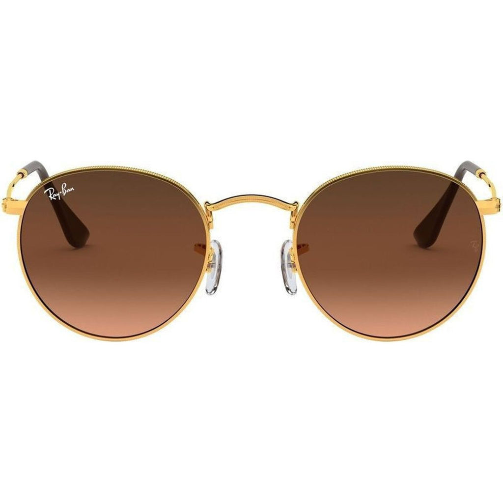 Round Metal RB3447, Light Bronze/Pink Brown Gradient Glass Lenses 50 Eye Size