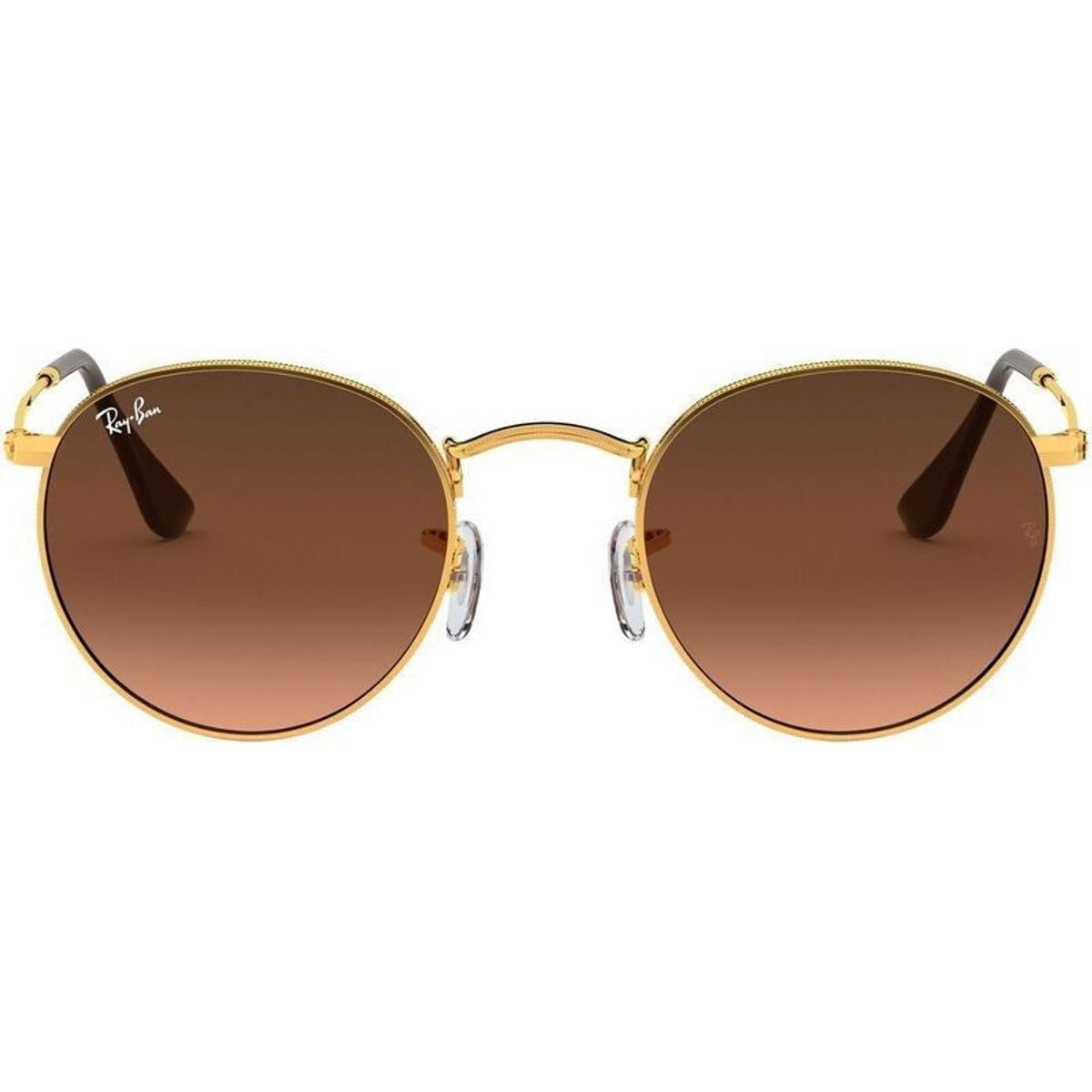 Round Metal RB3447, Light Bronze/Pink Brown Gradient Glass Lenses 50 Eye Size