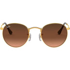 Round Metal RB3447, Light Bronze/Pink Brown Gradient Glass Lenses 53 Eye Size