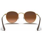 Round Metal RB3447, Light Bronze/Pink Brown Gradient Glass Lenses 53 Eye Size