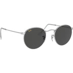 Round Metal RB3447, Silver/Dark Grey Glass Lenses 50 Eye Size