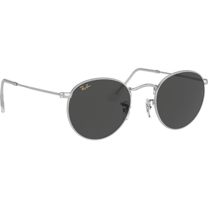 Round Metal RB3447, Silver/Dark Grey Glass Lenses 53 Eye Size