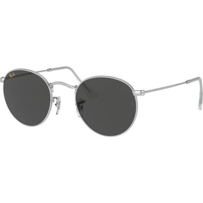 Round Metal RB3447, Silver/Dark Grey Glass Lenses 50 Eye Size