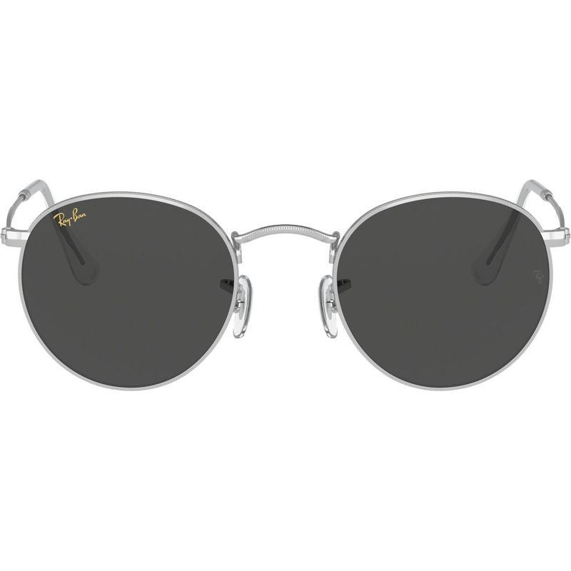 Round Metal RB3447, Silver/Dark Grey Glass Lenses 53 Eye Size