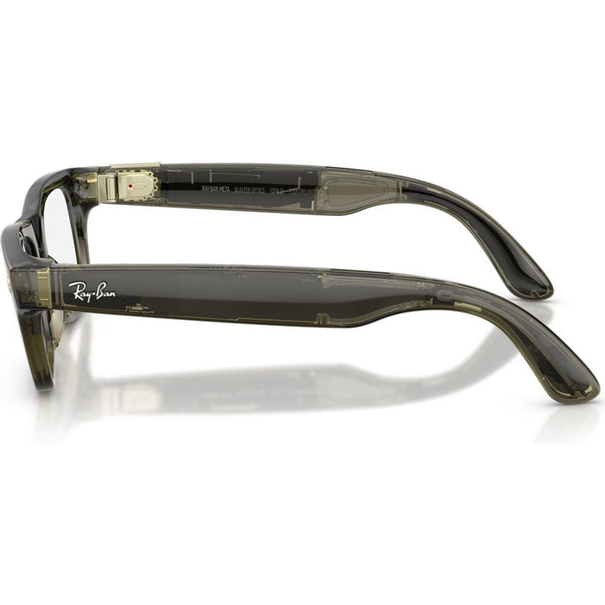 Meta Blayzer Optics (Gen 2) RW7001, Transparent Dark Olive/Clear Lenses 50 Eye Size