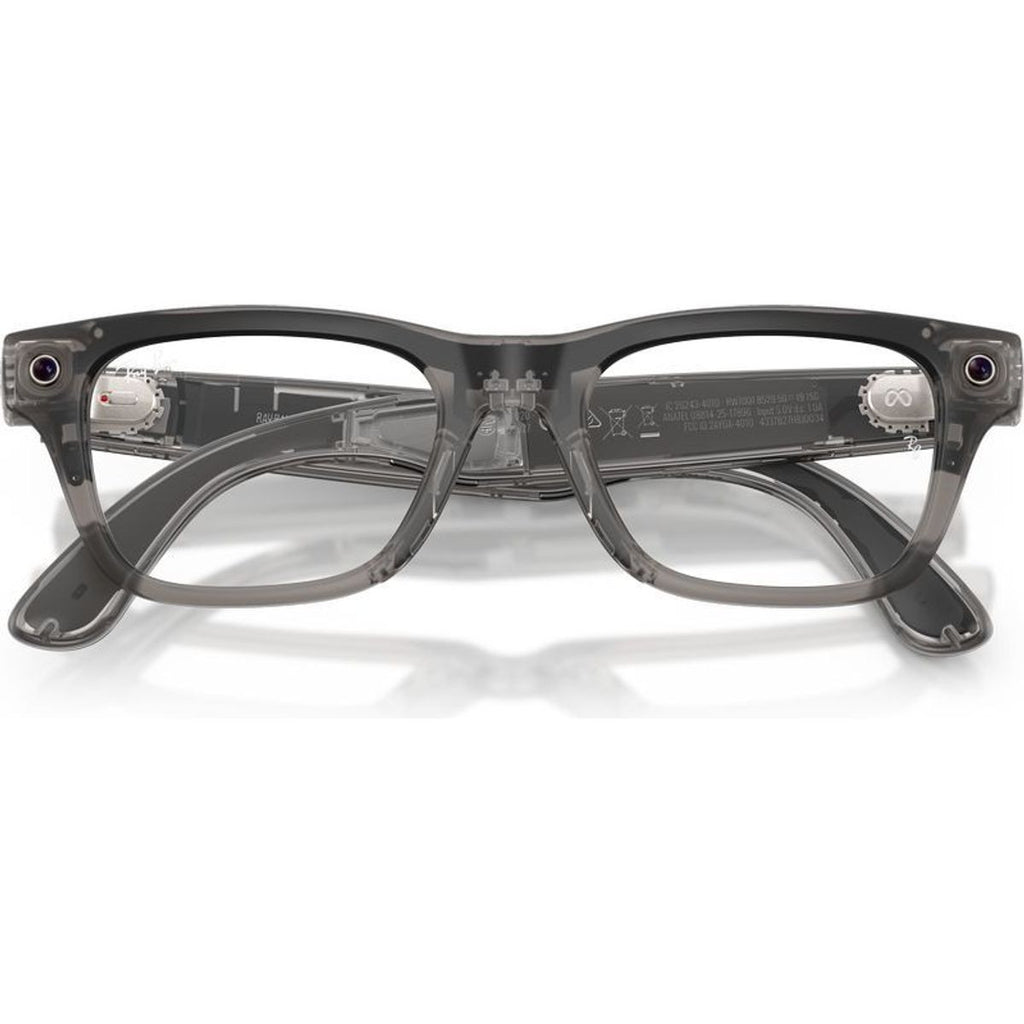 Meta Blayzer Optics (Gen 2) RW7001, Transparent Ice Grey/Clear Lenses 50 Eye Size