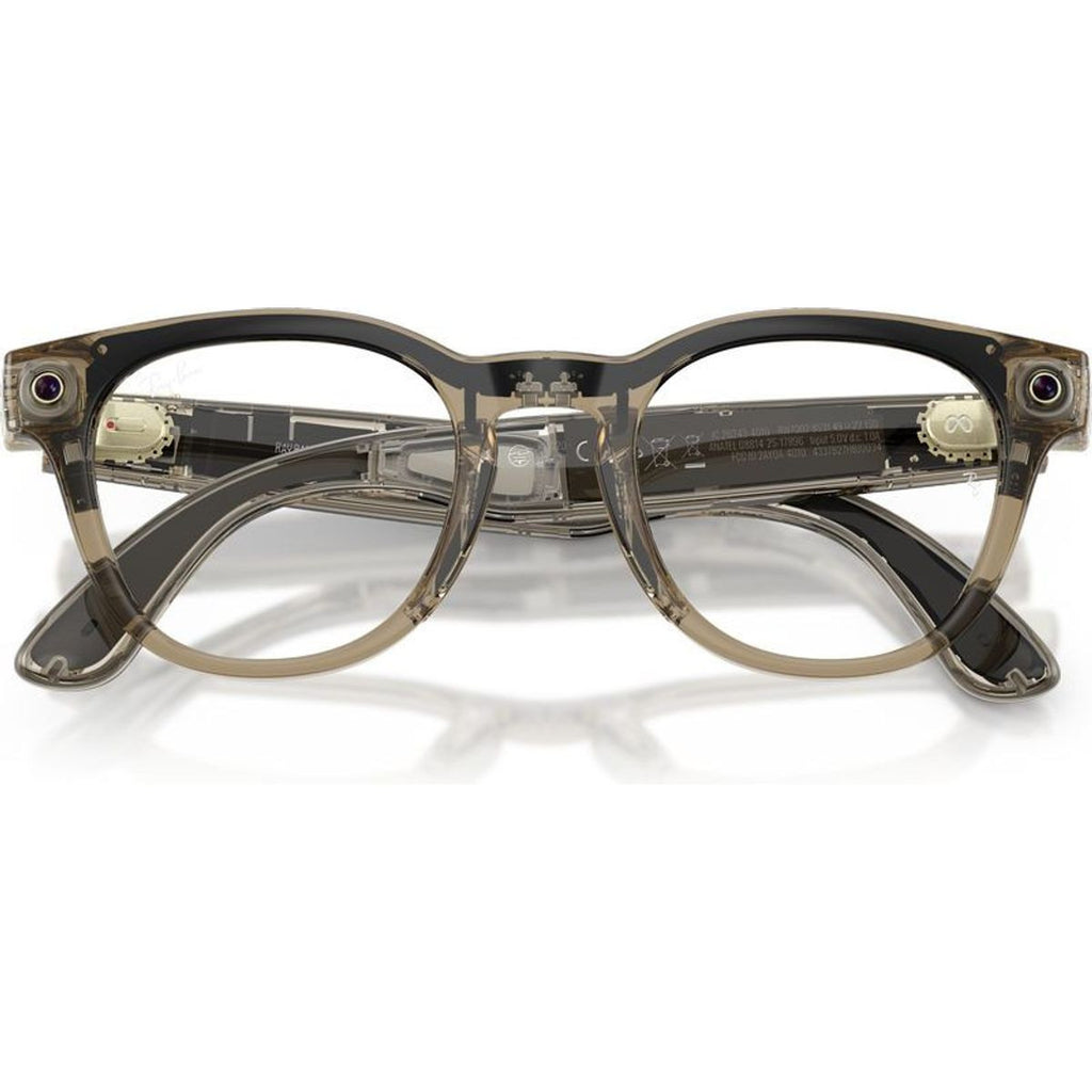 Meta Scriber Optics (Gen 2) RW7002, Transparent Stone Beige/Clear Lenses