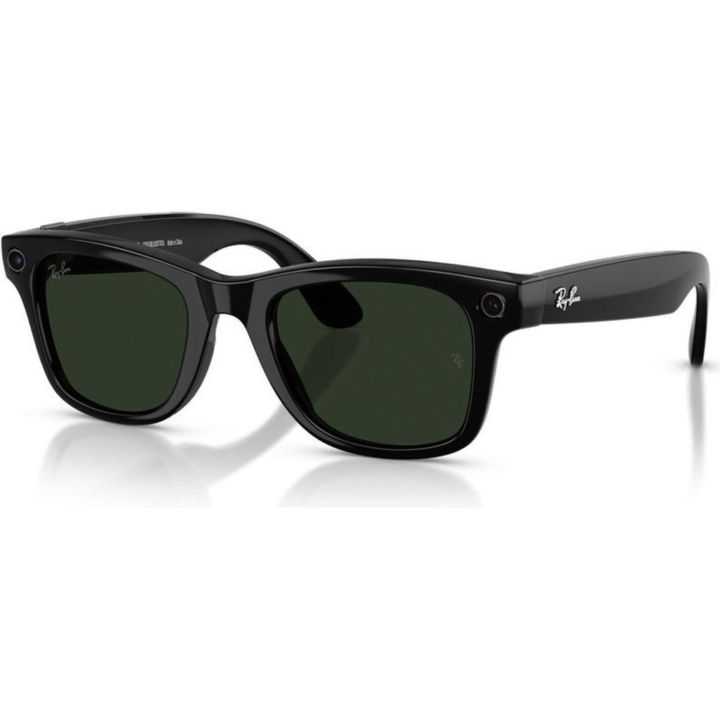 Meta Wayfarer (Gen 2) RW4012, Shiny Black/Graphite Green Transitions Lenses 53 Eye Size