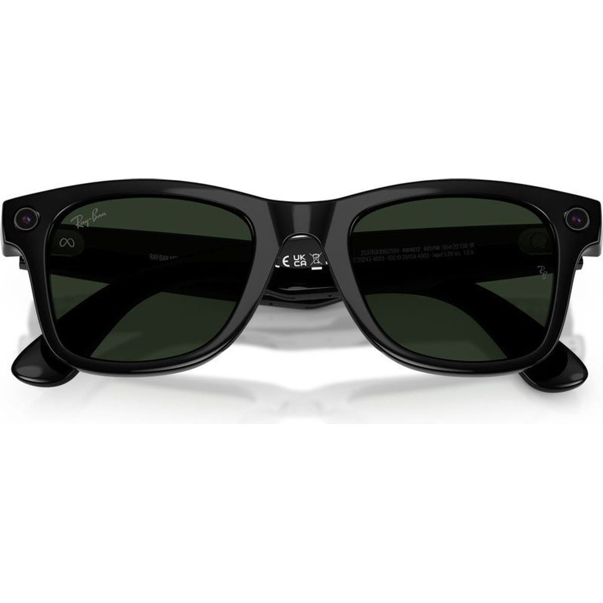 Meta Wayfarer (Gen 2) RW4012, Shiny Black/Graphite Green Transitions Lenses 53 Eye Size