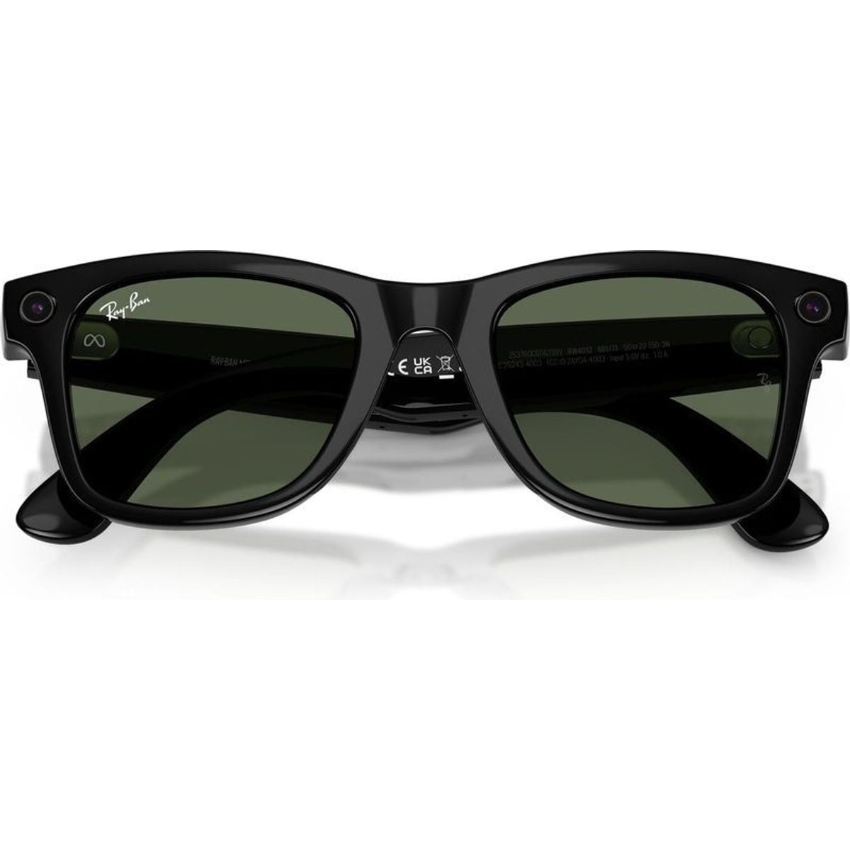 Meta Wayfarer (Gen 2) RW4012, Shiny Black/G15 Lenses 53 Eye Size