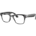 Meta Wayfarer (Gen 2) RW4012, Transparent Grey/Sapphire Transitions Lenses 53 Eye Size