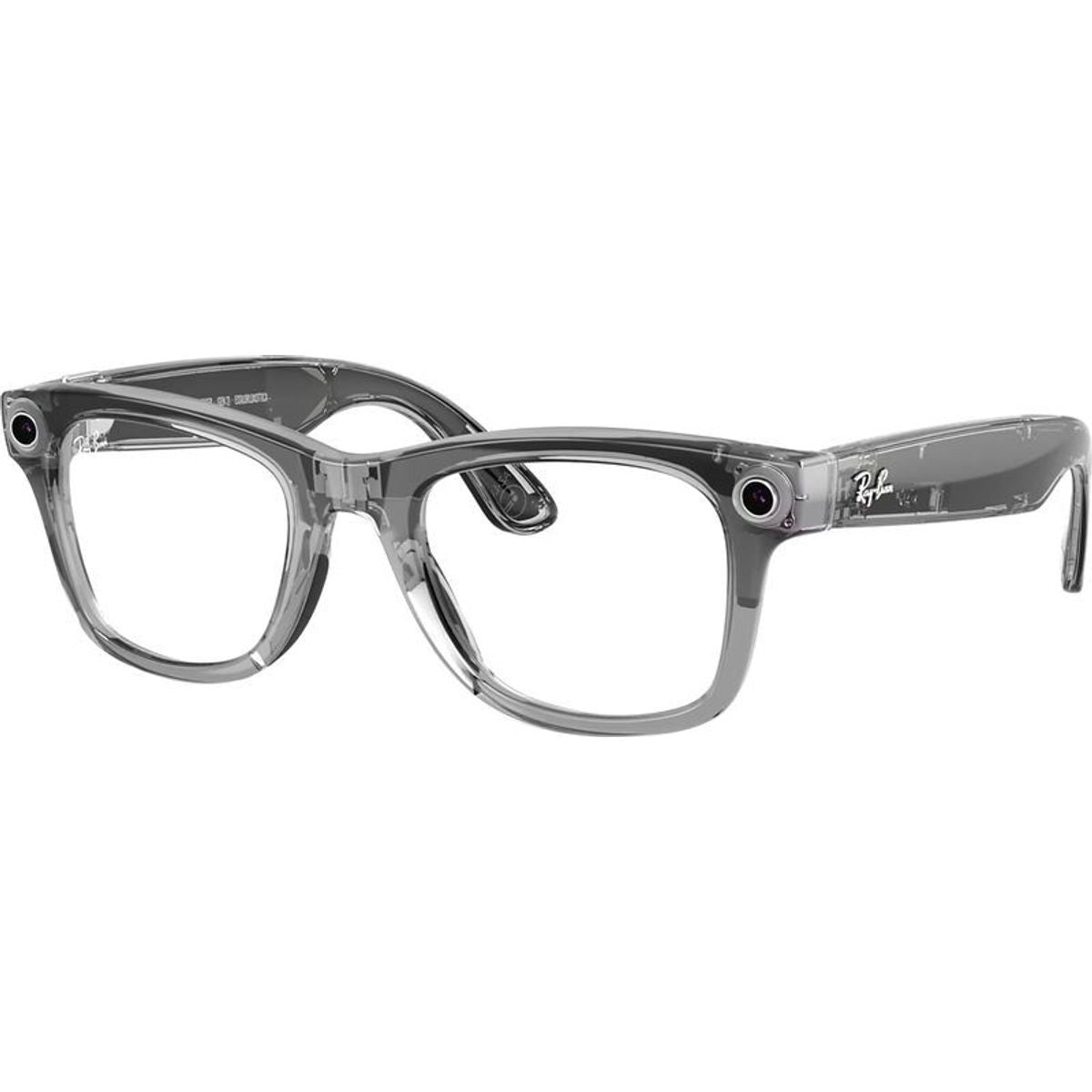 Meta Wayfarer (Gen 2) RW4012, Transparent Grey/Sapphire Transitions Lenses 53 Eye Size
