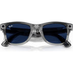 Meta Wayfarer (Gen 2) RW4012, Transparent Grey/Sapphire Transitions Lenses 50 Eye Size