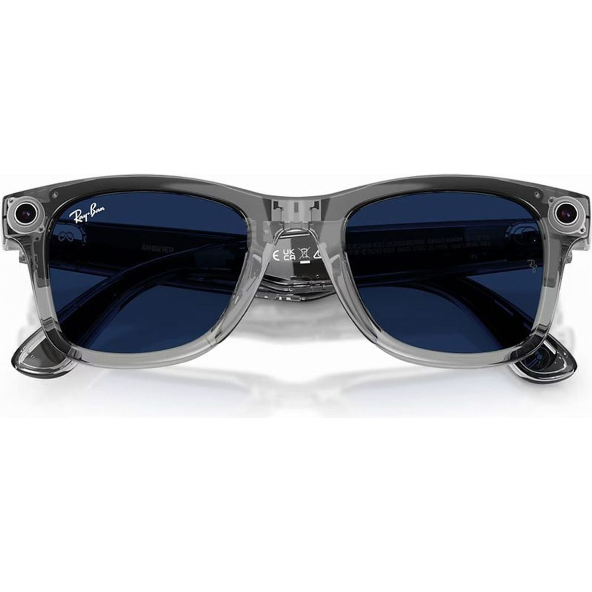 Meta Wayfarer (Gen 2) RW4012, Transparent Grey/Sapphire Transitions Lenses 53 Eye Size