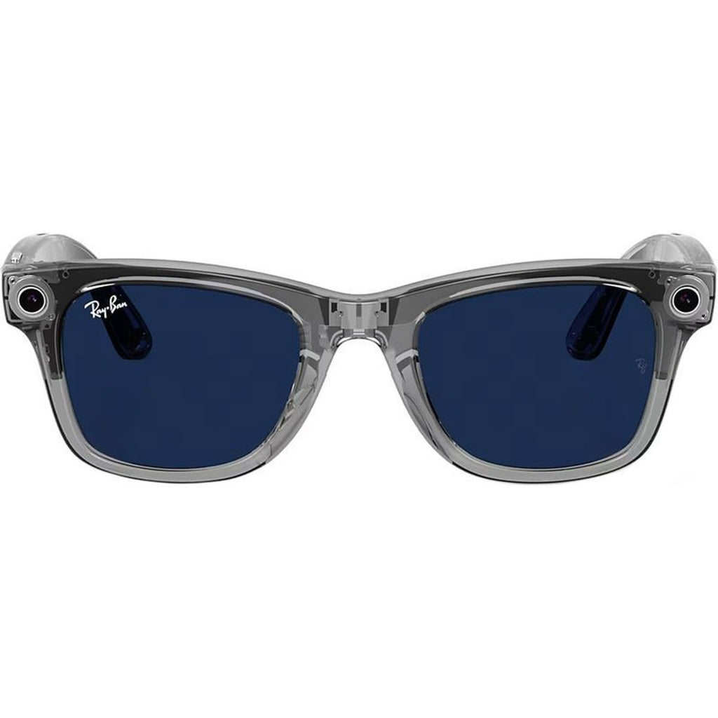 Meta Wayfarer (Gen 2) RW4012, Transparent Grey/Sapphire Transitions Lenses 53 Eye Size