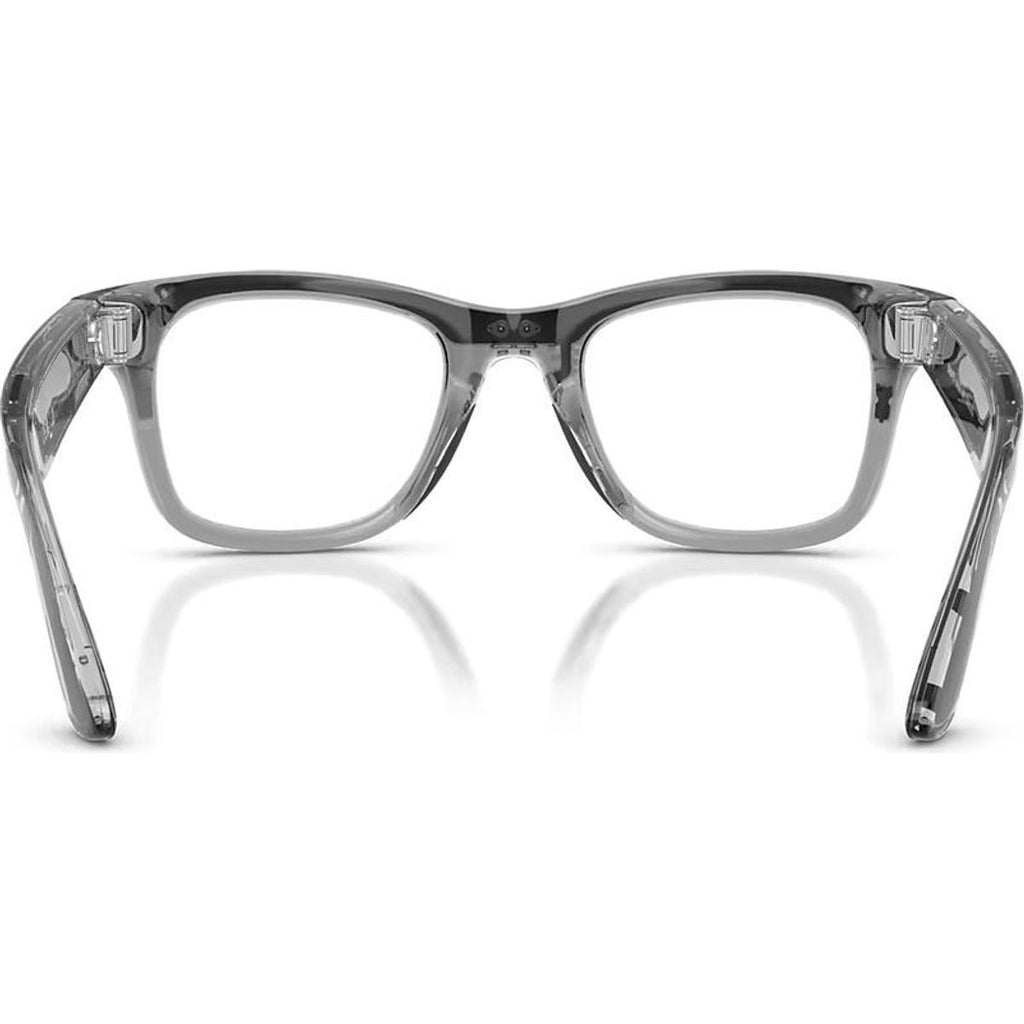 Meta Wayfarer (Gen 2) RW4012, Transparent Grey/Sapphire Transitions Lenses 50 Eye Size
