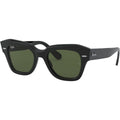 State Street RB2186, Black/Green Glass Lenses 49 Eye Size