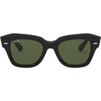 State Street RB2186, Black/Green Glass Lenses 49 Eye Size