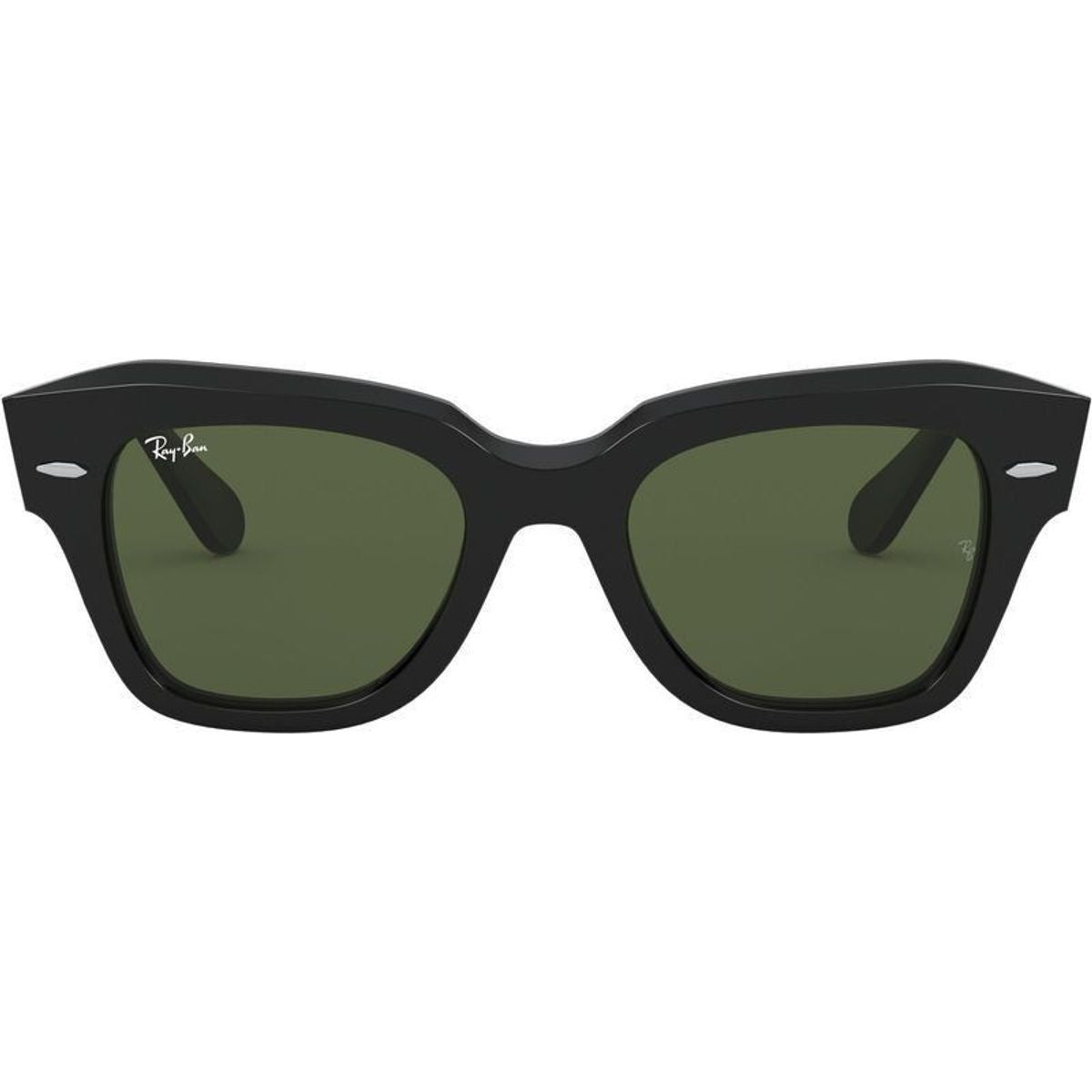 State Street RB2186, Black/Green Glass Lenses 49 Eye Size