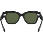 State Street RB2186, Black/Green Glass Lenses 49 Eye Size