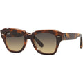 State Street RB2186, Havana on Transparent Pink/Brown Blue Gradient Glass Lenses 49 Eye Size