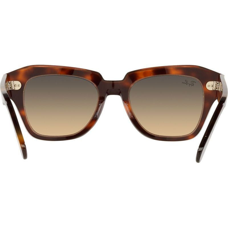 State Street RB2186, Havana on Transparent Pink/Brown Blue Gradient Glass Lenses 52 Eye Size