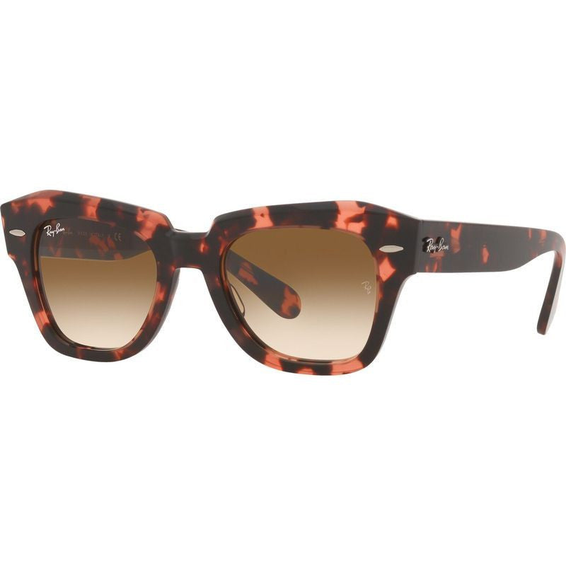 State Street RB2186, Pink Havana/Brown Gradient Glass Lenses 52 Eye Size