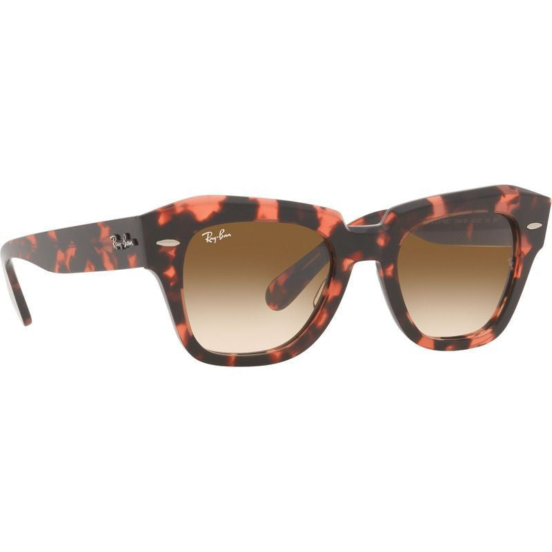 State Street RB2186, Pink Havana/Brown Gradient Glass Lenses 52 Eye Size