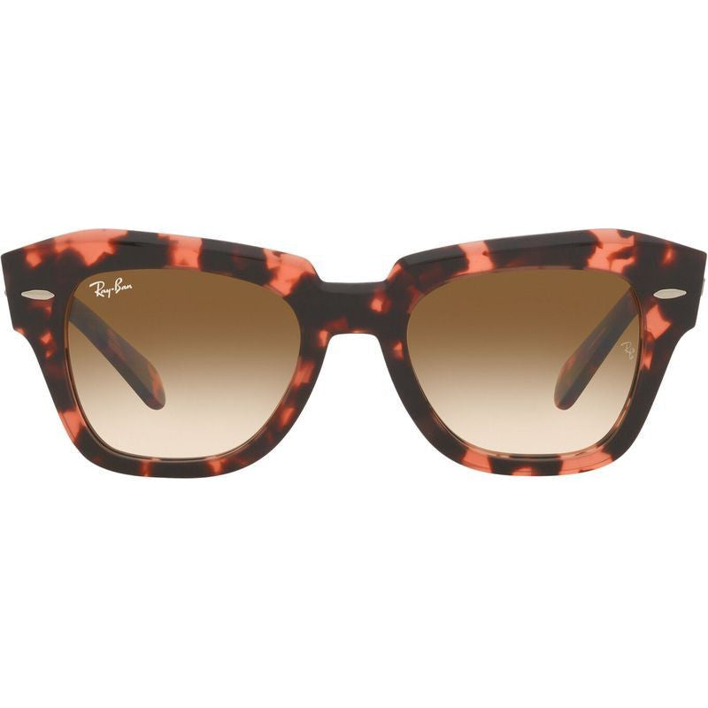 State Street RB2186, Pink Havana/Brown Gradient Glass Lenses 49 Eye Size