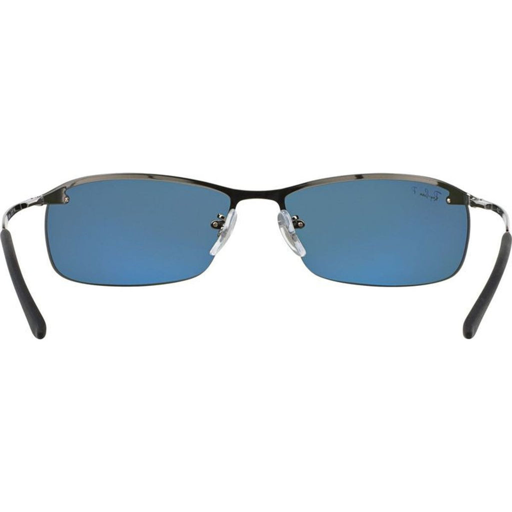 Top Bar RB3183, Gunmetal/Green Polarised Lenses