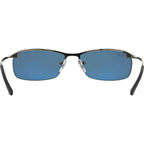 Top Bar RB3183, Gunmetal/Green Polarised Lenses