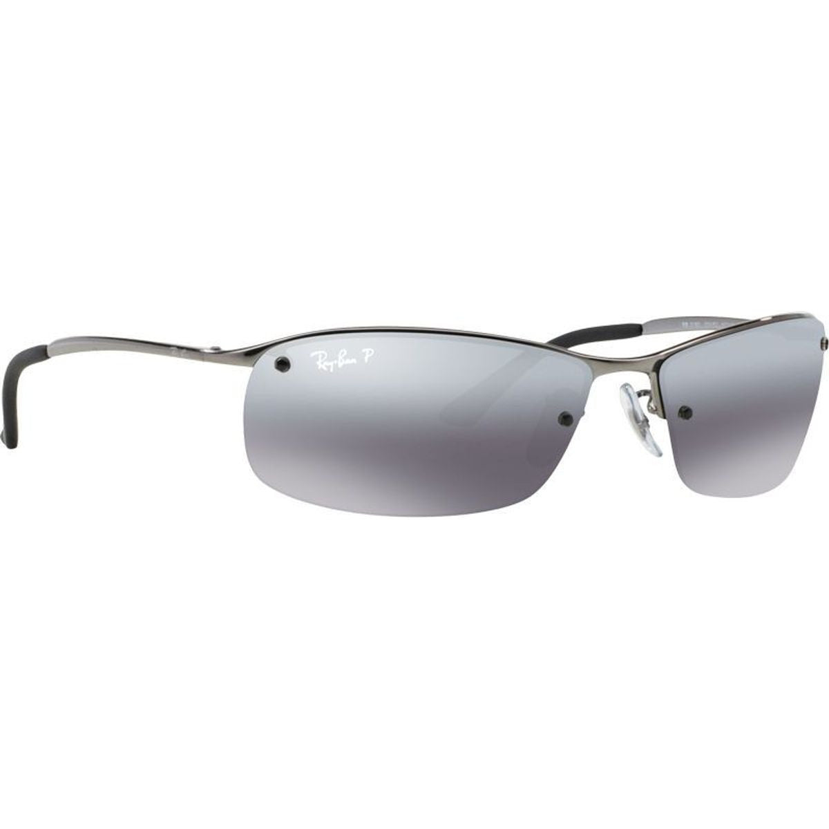 Top Bar RB3183, Gunmetal/Silver Mirror Polarised Lenses