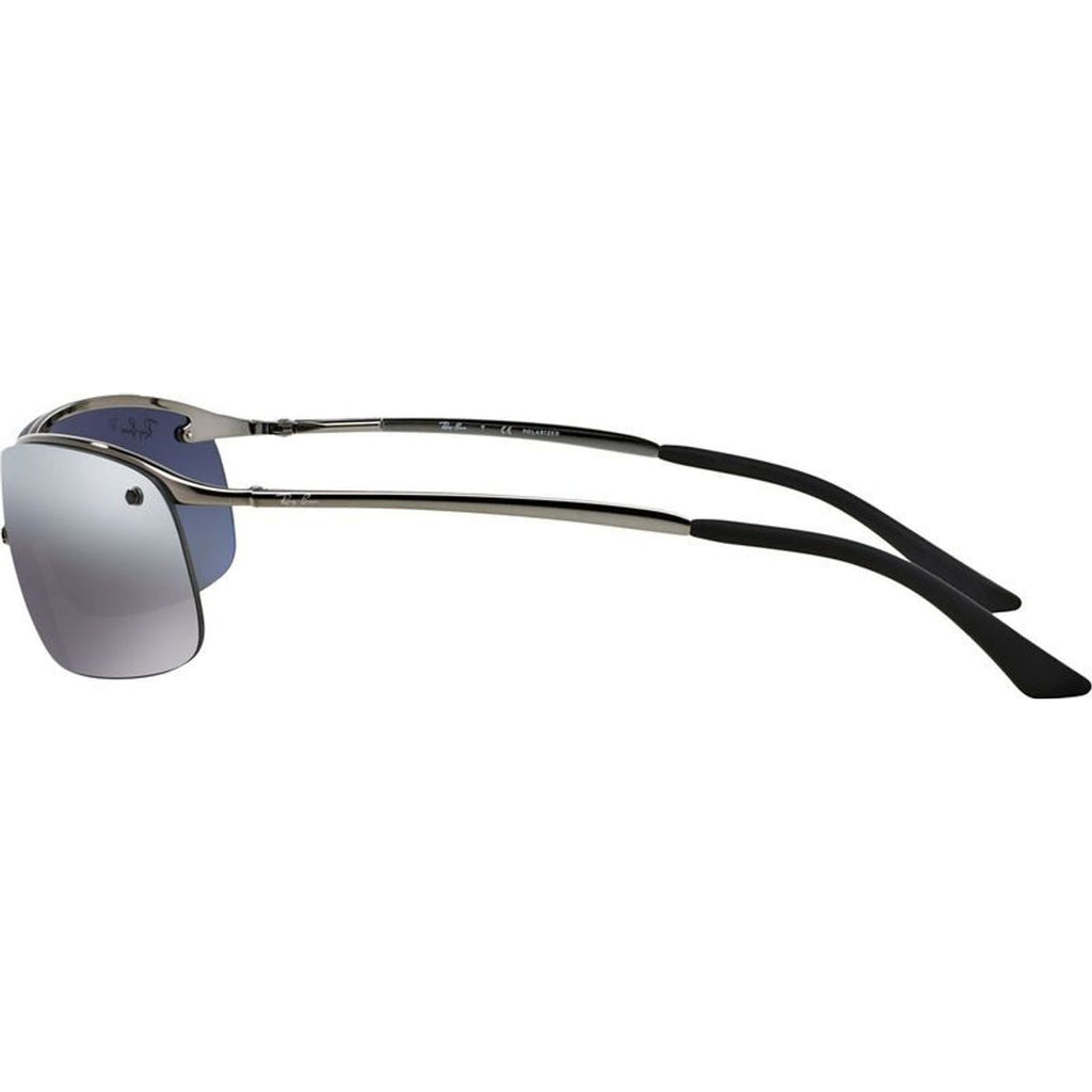 Top Bar RB3183, Gunmetal/Silver Mirror Polarised Lenses