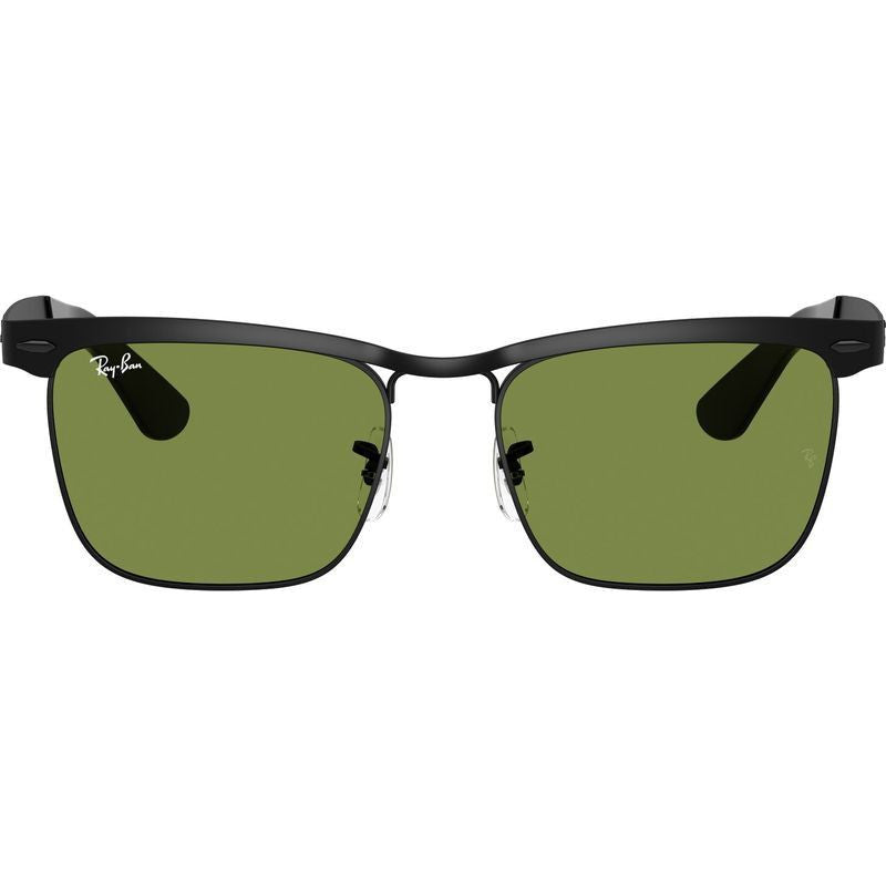 Wayfarer Deluxe RB3875, Matte Black/Green Glass Lenses 56 Eye Size