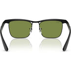 Wayfarer Deluxe RB3875, Matte Black/Green Glass Lenses 56 Eye Size