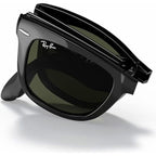 Wayfarer Folding RB4105, Black/Green Glass Lenses 50 Eye Size