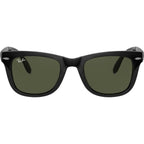 Wayfarer Folding RB4105, Black/Green Glass Lenses 50 Eye Size