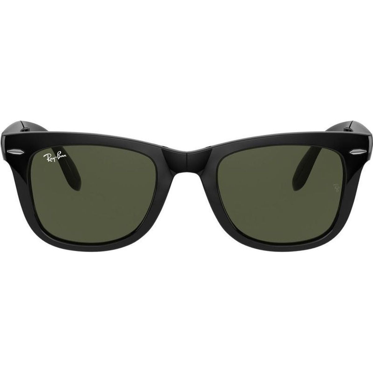 Wayfarer Folding RB4105, Black/Green Glass Lenses 50 Eye Size