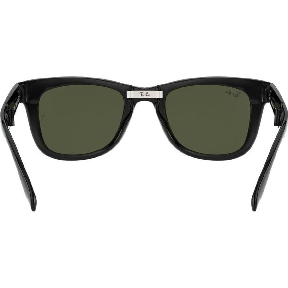 Wayfarer Folding RB4105, Black/Green Glass Lenses 50 Eye Size
