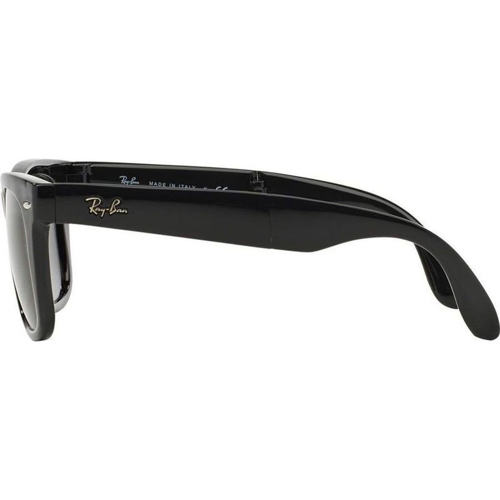 Wayfarer Folding RB4105, Black/Green Glass Lenses 50 Eye Size