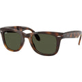 Wayfarer Folding RB4105, Havana/Green Glass Lenses 50 Eye Size